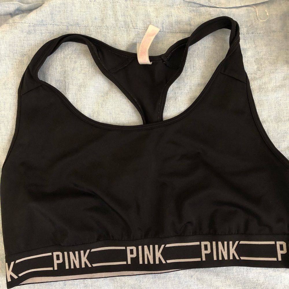 Pink sports bra